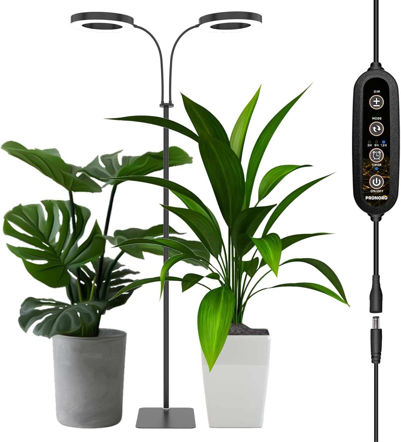 2-Head LED Floor Plant Growing Lamp for Indoor Plants