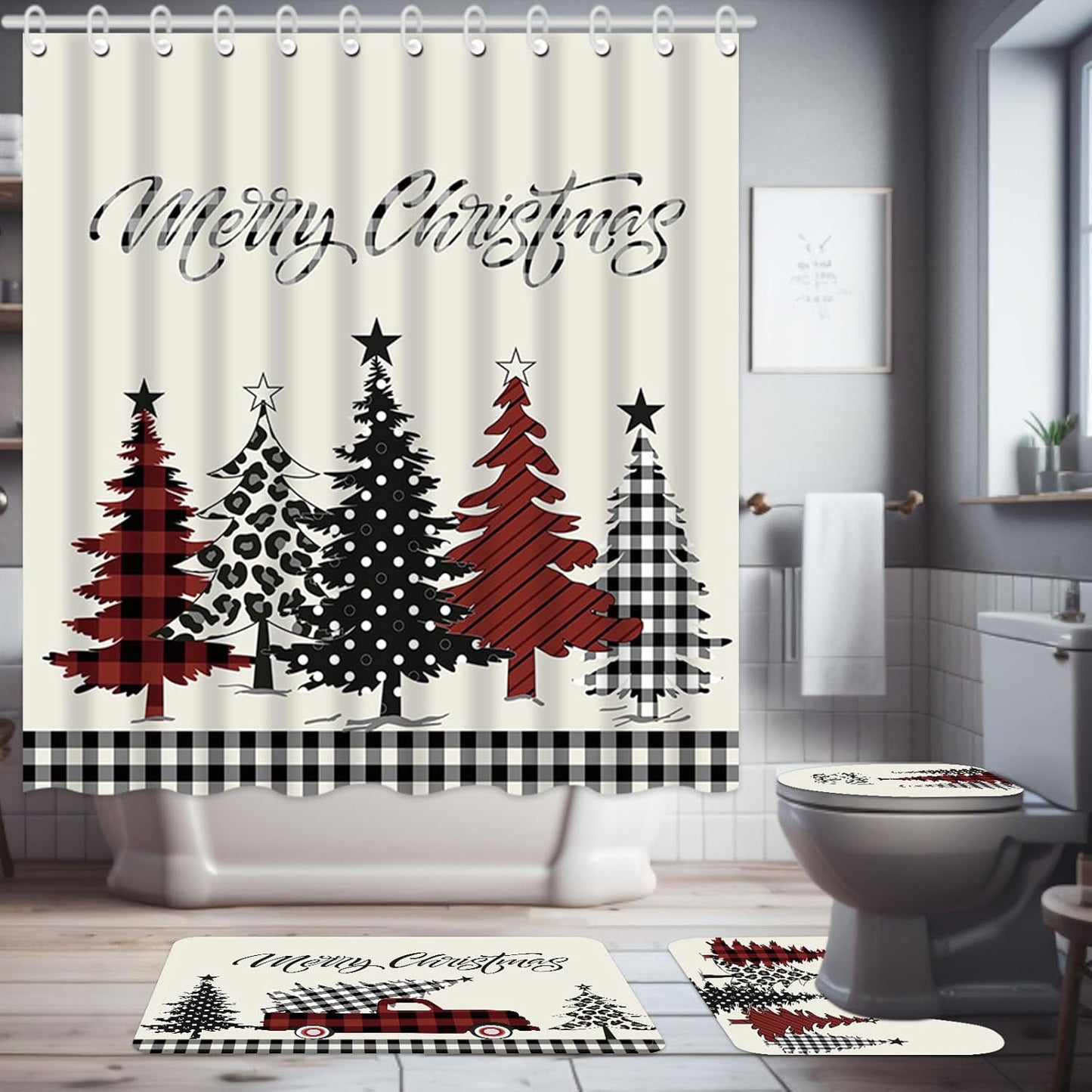 Capoda Christmas Bathroom Set - Festive Decor Delight