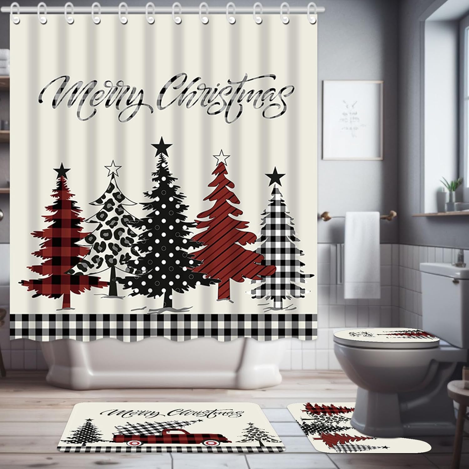 Capoda Christmas Bathroom Set - Festive Decor Delight
