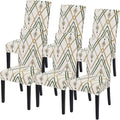 SearchI Dining Room Chair Covers Set of 6 - Stretchy Beige-Green