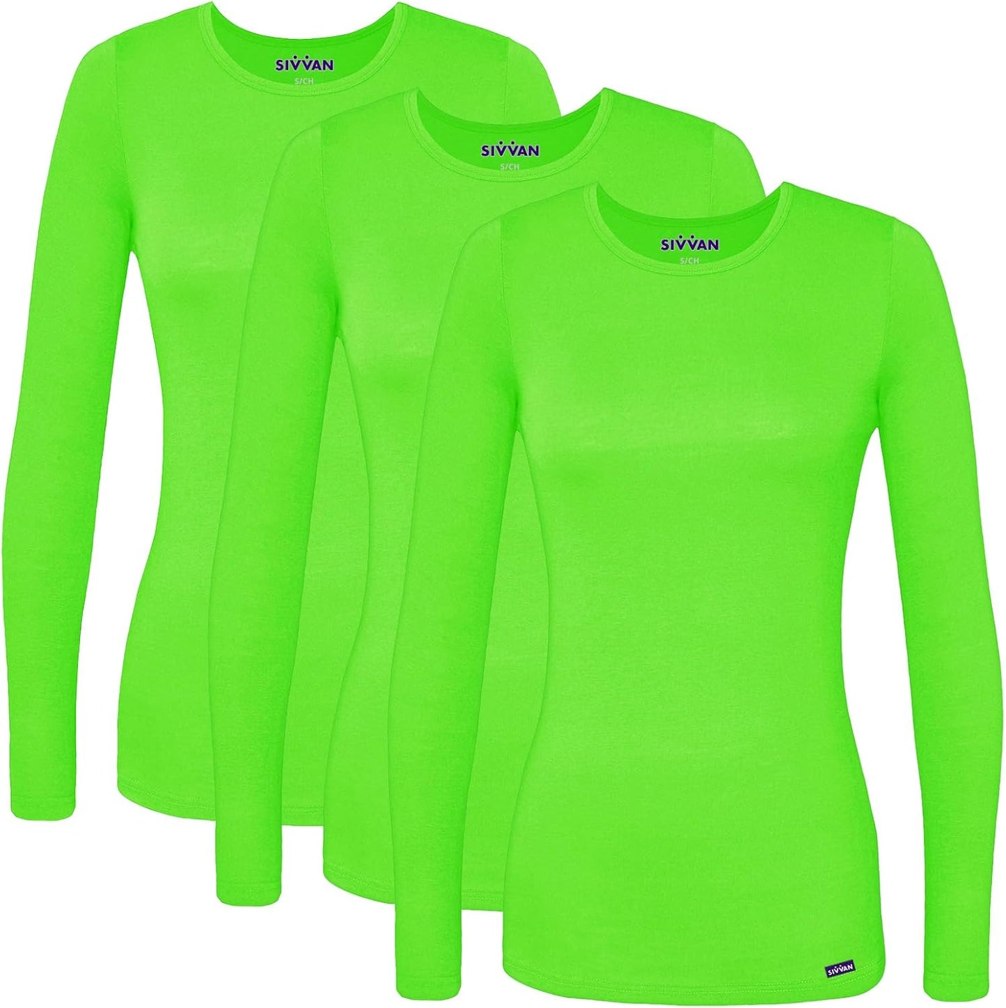 Sivvan Scrubs for Women - Long Sleeve Comfort Underscrub Tee