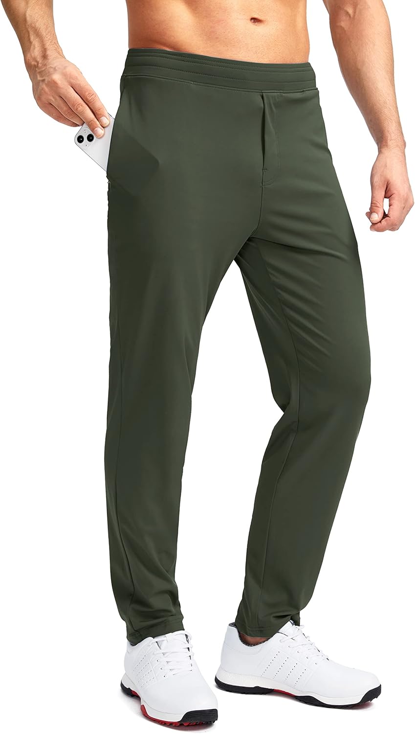 Pudolla Men's Golf Pants Stretch Sweatpants for Comfort & Style
