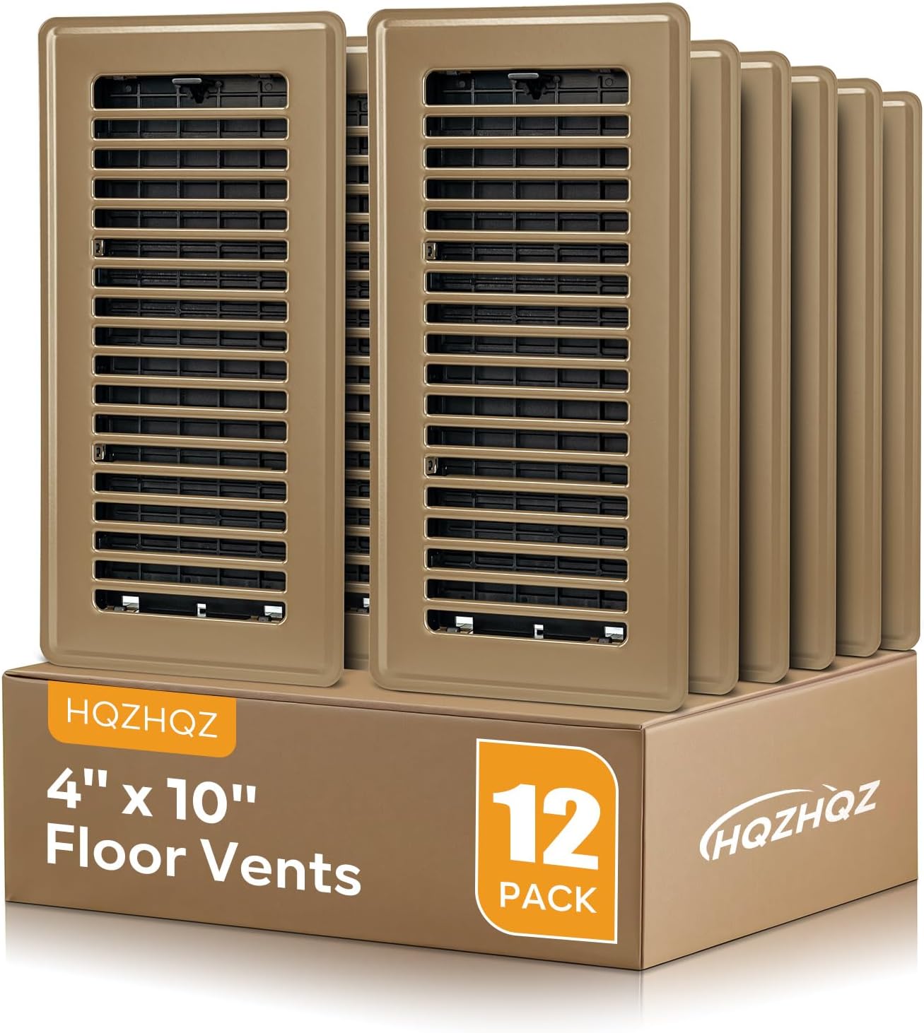 Floor Register 4x10 Heavy Duty Steel Vent Covers for Home Use