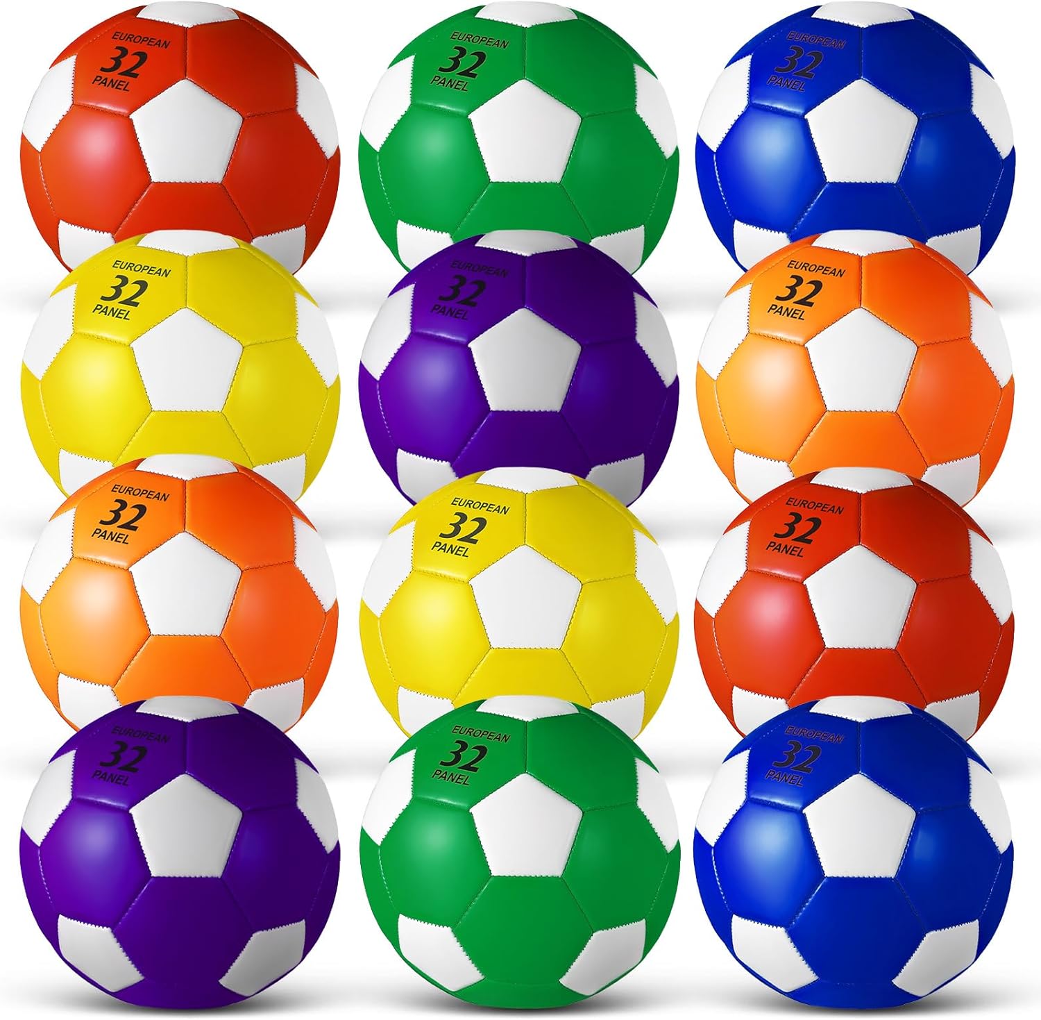 Libima 12 Pcs Soccer Balls with Pump for Training and Fun