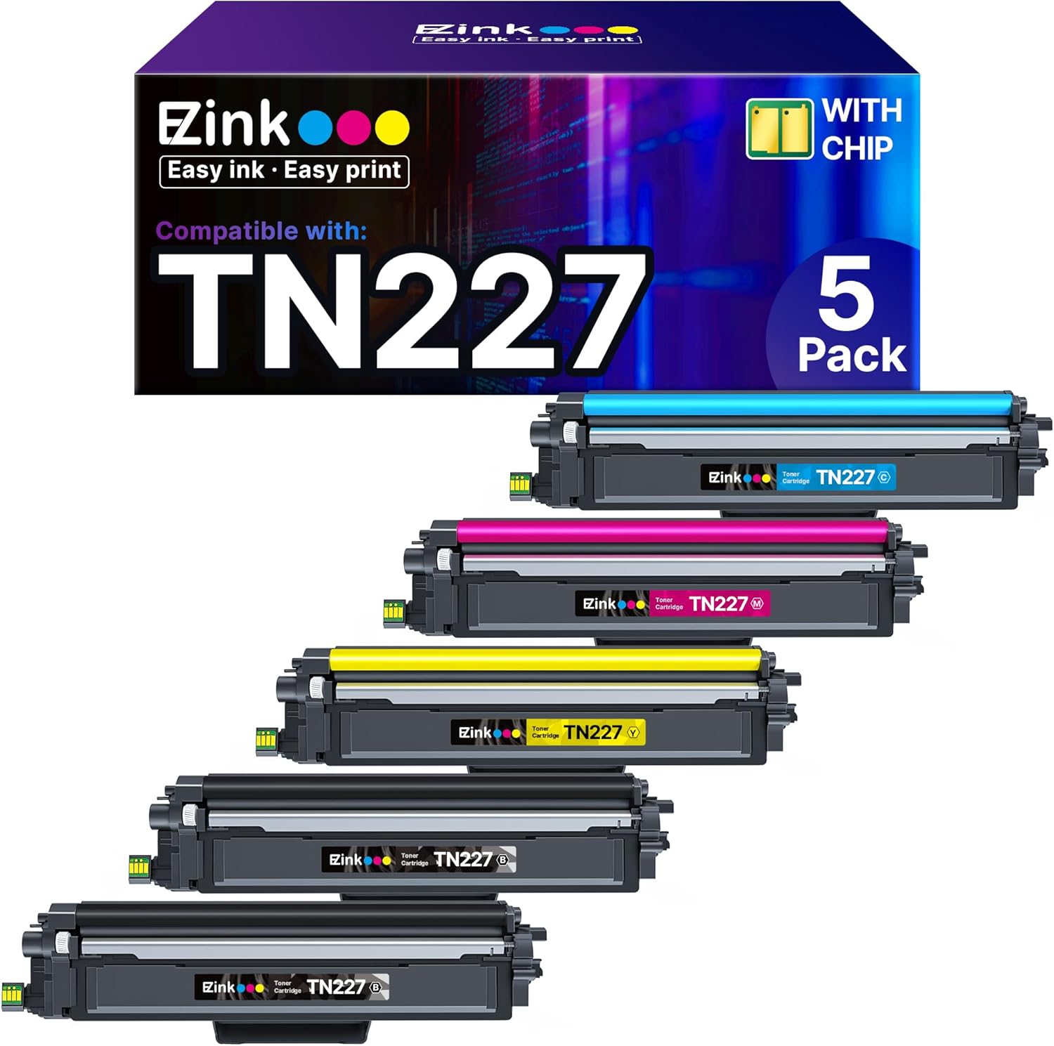 E-Z Ink TN-227 Compatible Toner Cartridge Replacement for Brother