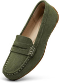 Women's Comfortable Lightweight Suede Penny Loafers - Everyday Comfort
