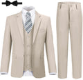 JPF Boy's Formal Suit Set Slim Fit 6-Piece Tuxedo for Wedding