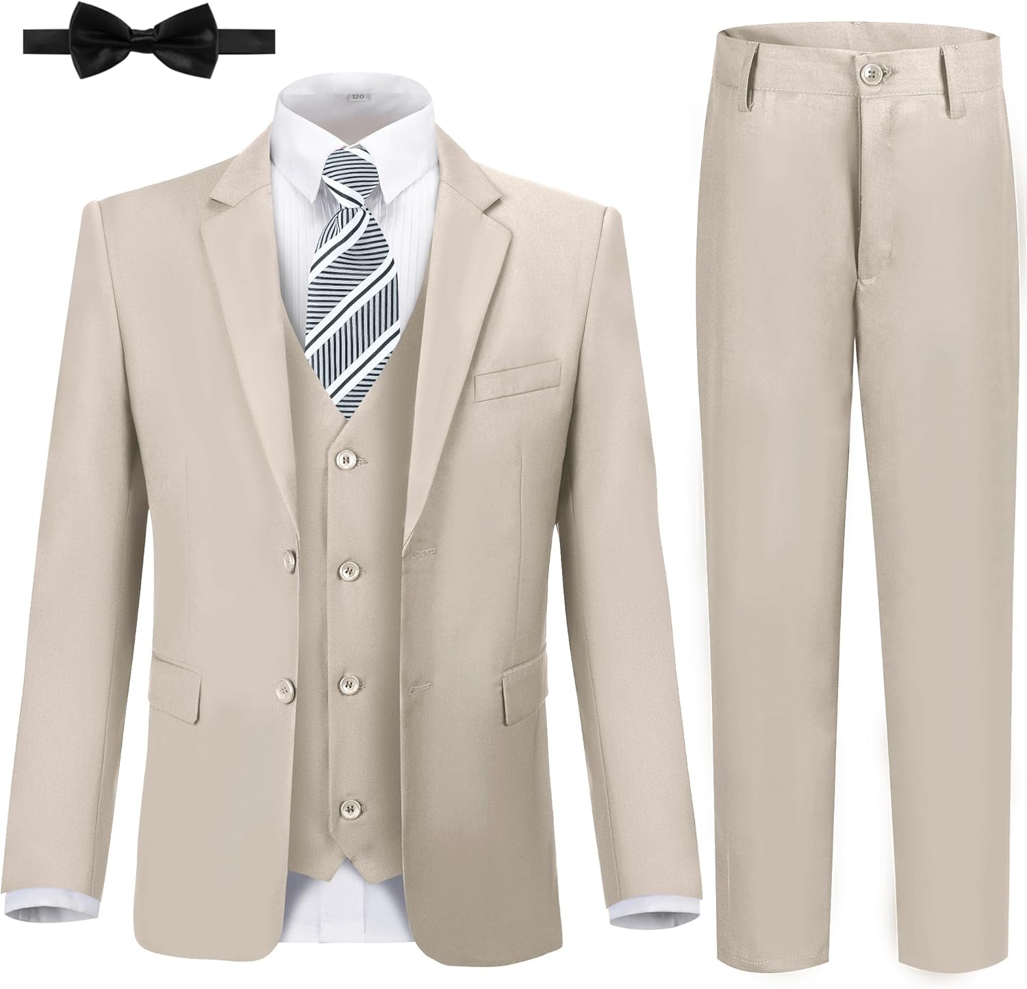 JPF Boy's Formal Suit Set Slim Fit Tuxedo for Weddings and Events