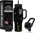 Coldest Tumbler with Handle and Straw - 100% Leak Proof Insulated Cup