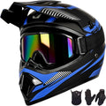 Youth Dirt Bike Helmet Set with Gloves Goggles Mask - DOT Approved