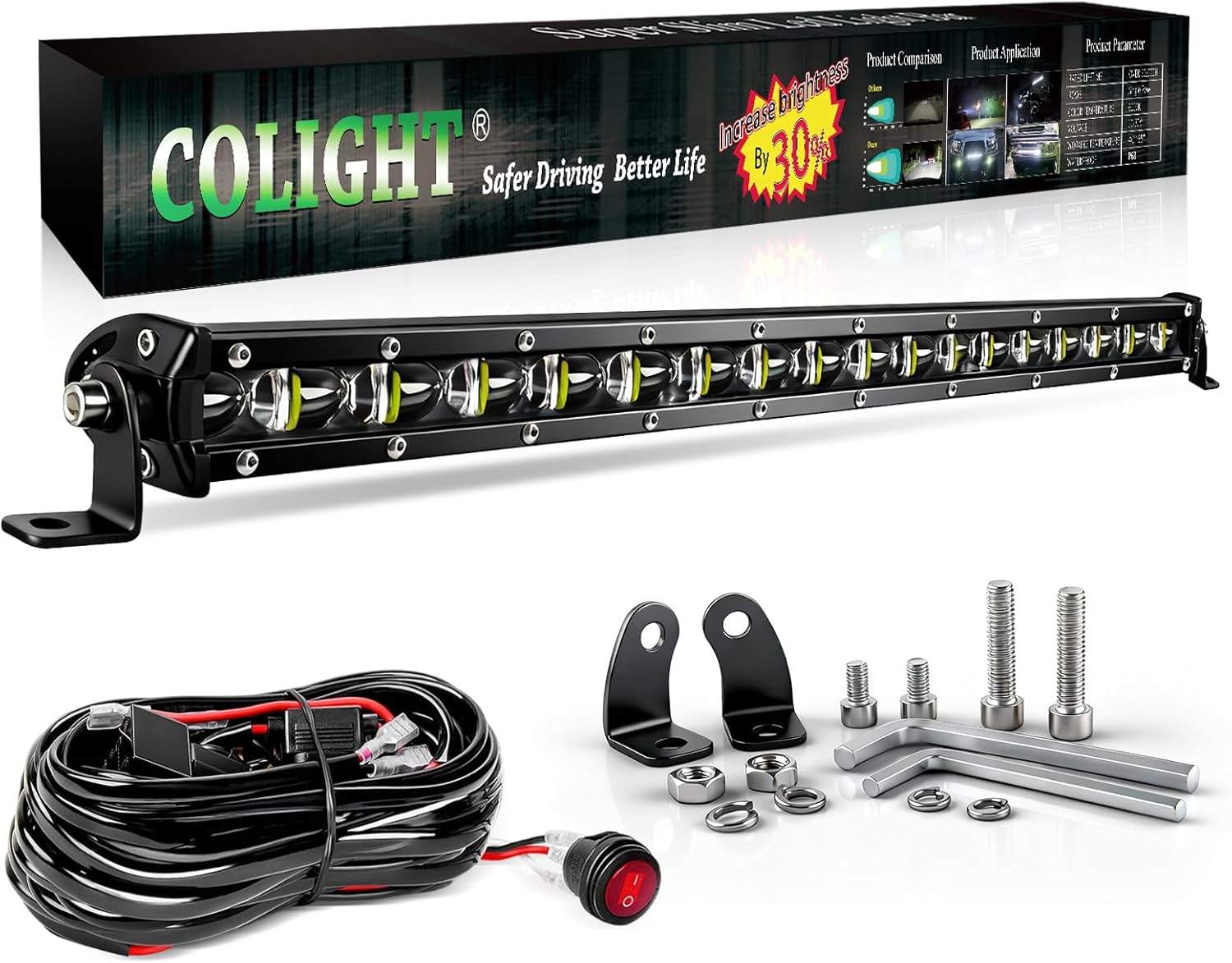 CO LIGHT 20 inch Slim LED Light Bar for Off Road Use