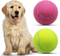 2 Pack Giant Tennis Ball Dog Chew Toy Set
