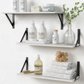 White Floating Shelves Set of 3 for Stylish Home Storage