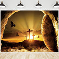 Easter Empty Tomb Backdrop He is Risen - 12x10 ft Photo Banner