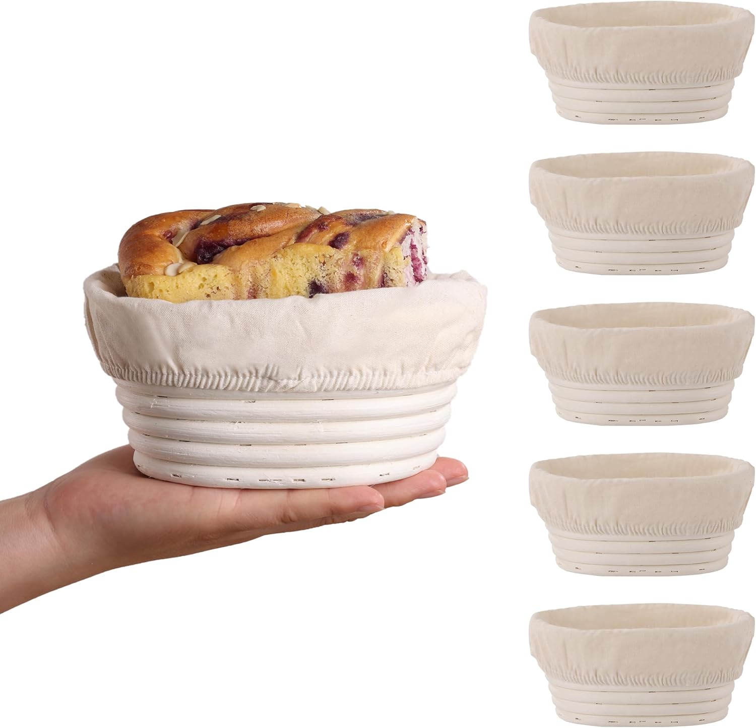 Mini Banneton Bread Proofing Basket Set for Perfect Baking