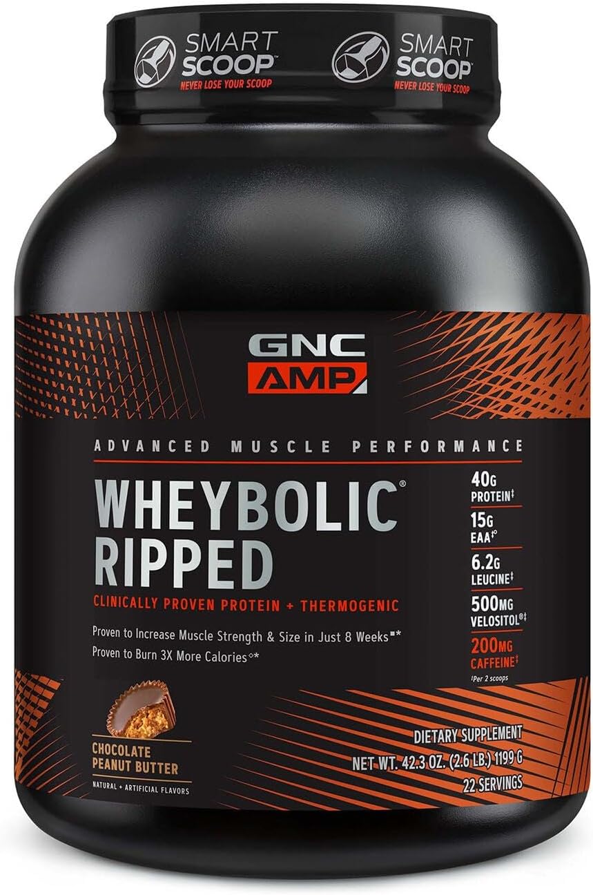 GNC AMP Wheybolic Ripped Protein for Muscle Growth and Recovery