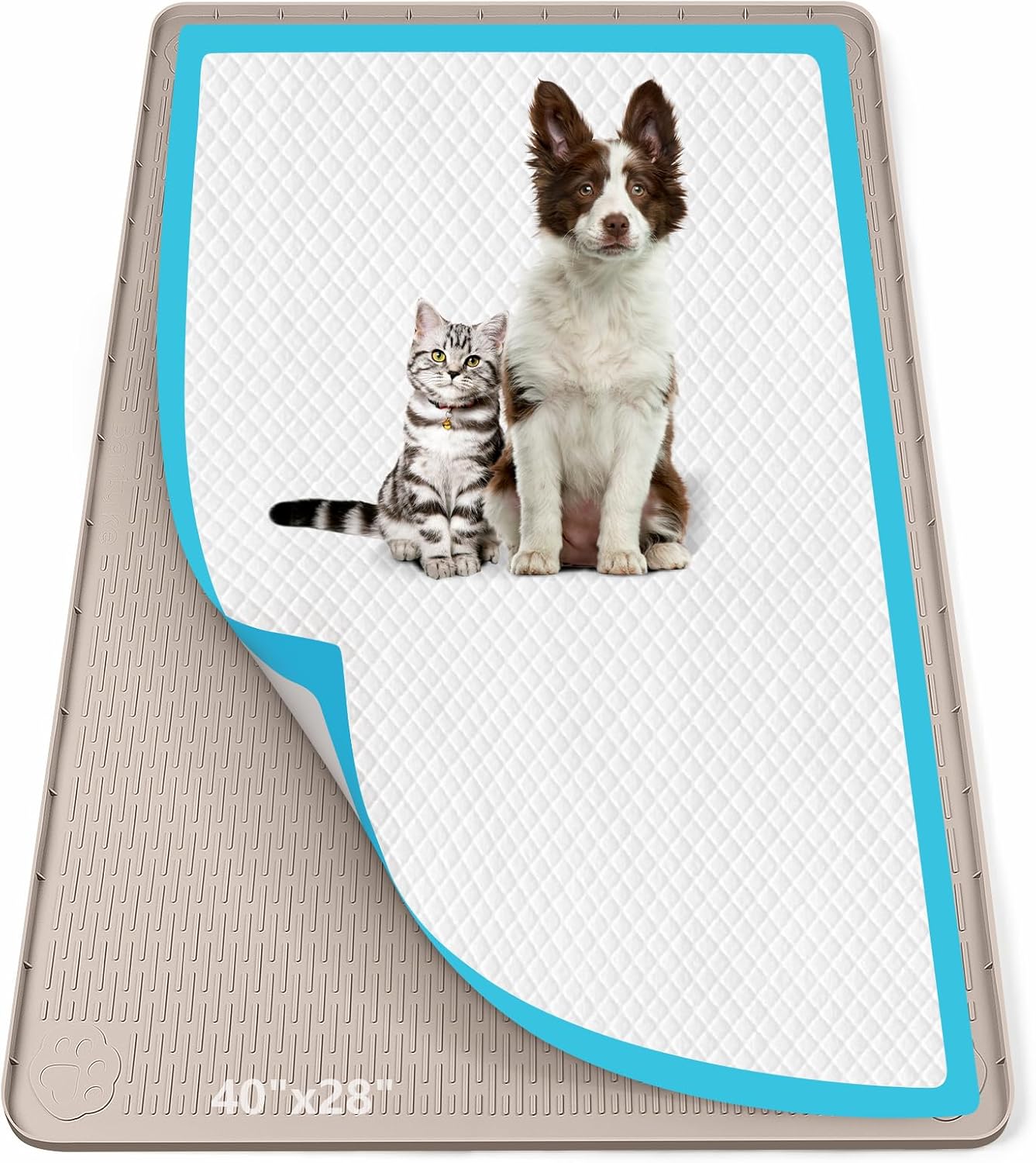 Pee Pad Holder for Dogs - Durable Silicone Mat for Training
