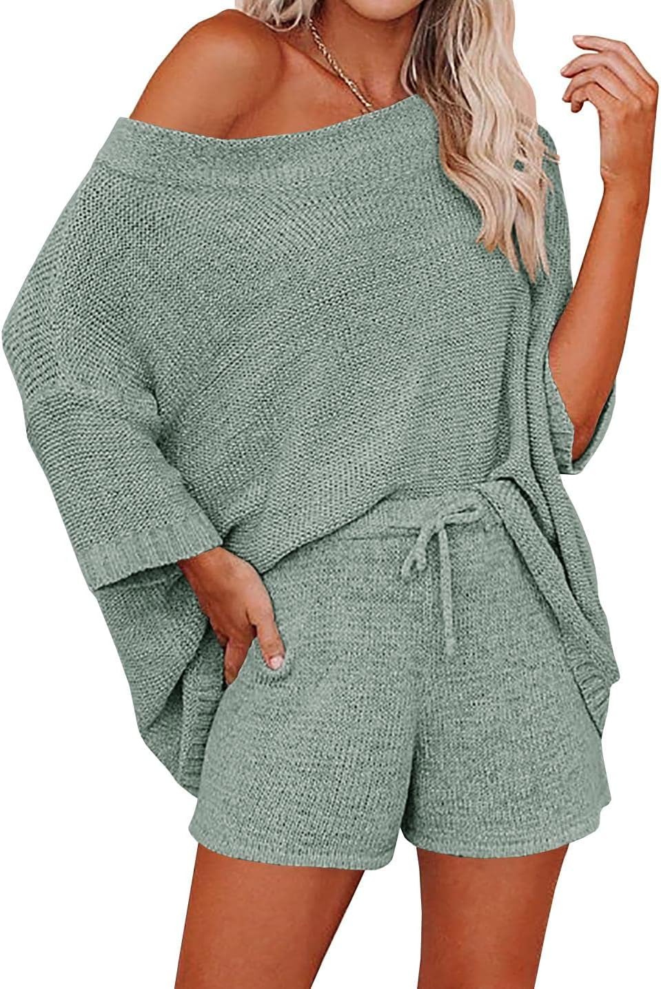 Ermonn Womens 2 Piece Outfits Sweater Sets for Casual Comfort