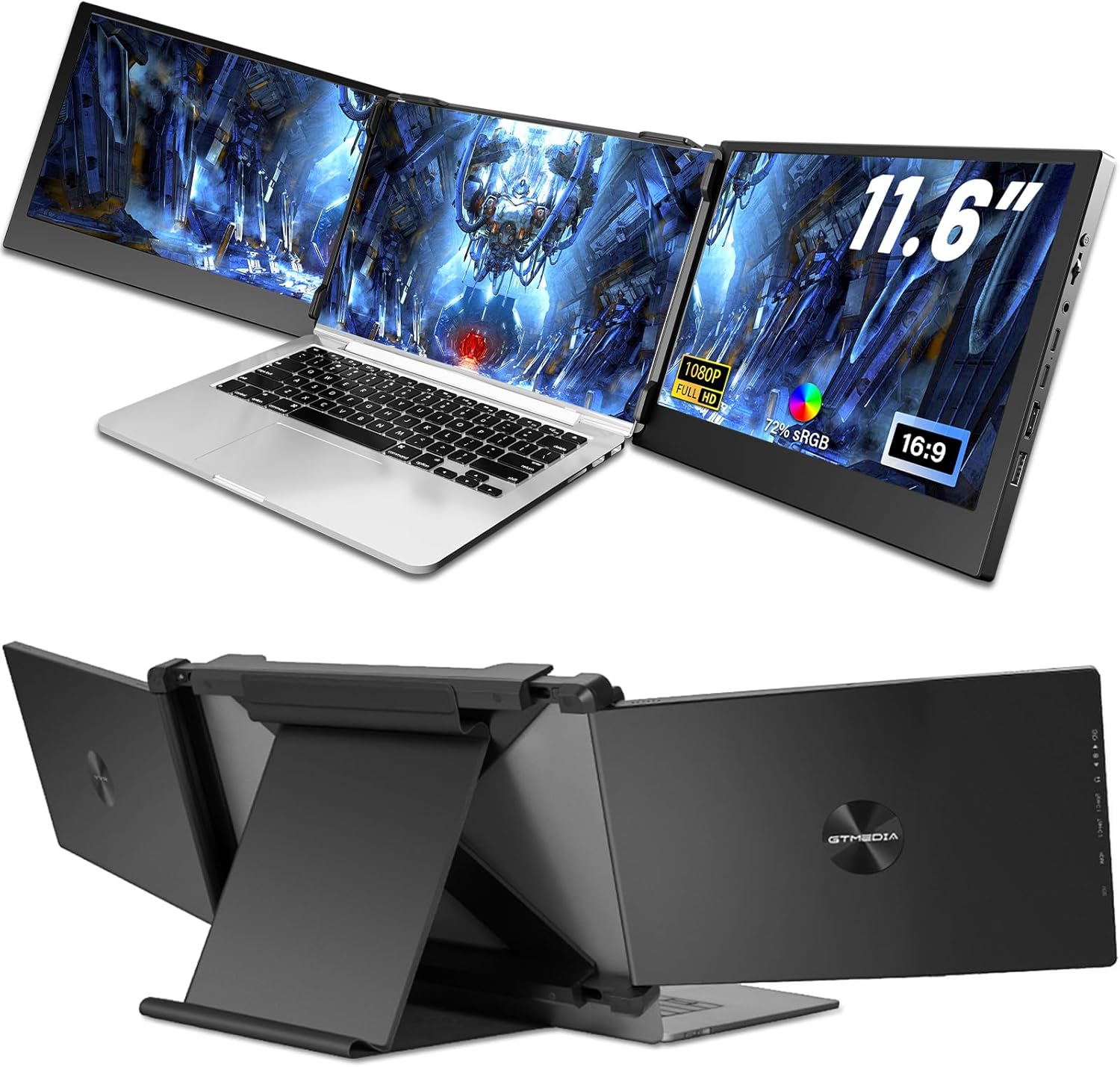 Expand Your Workspace with Triple Screen Laptop Extender