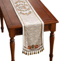 Elegant French Floral Velvet Table Runner for Stylish Dining