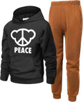 2 Piece Boys Pullover Hoodies Tracksuit Set - Soft Lightweight Fit