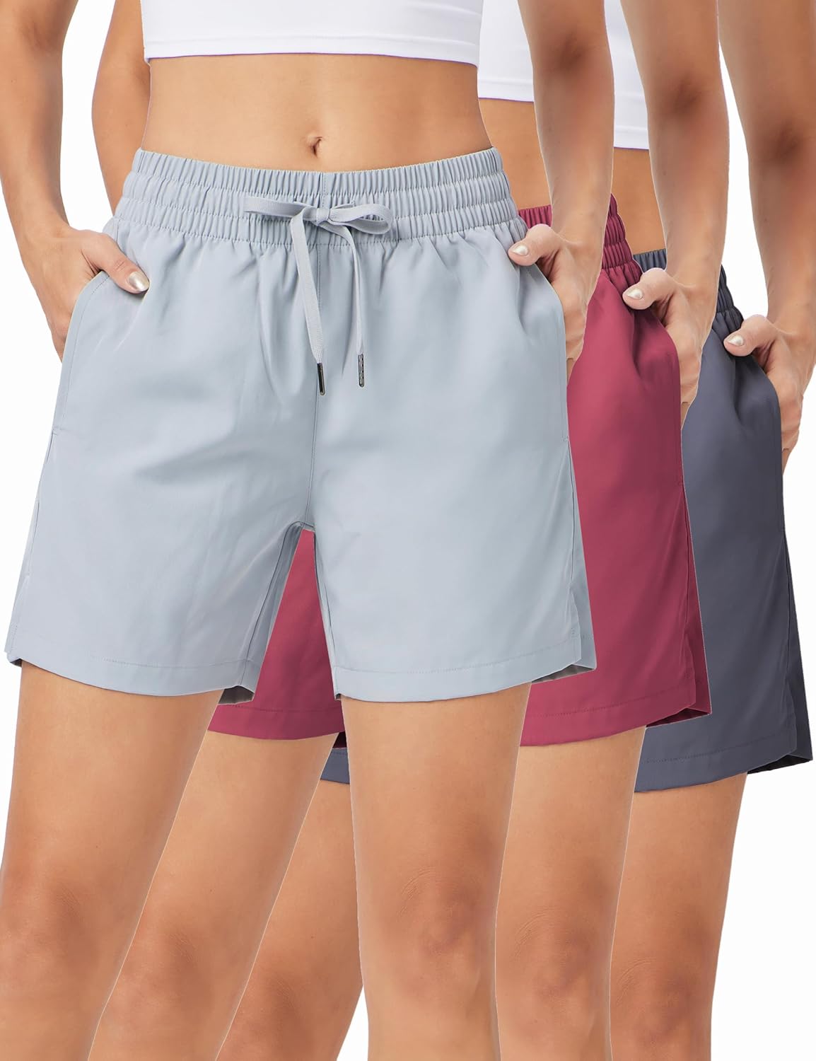 Lightweight Quick Dry Womens Athletic Shorts for Summer Workouts
