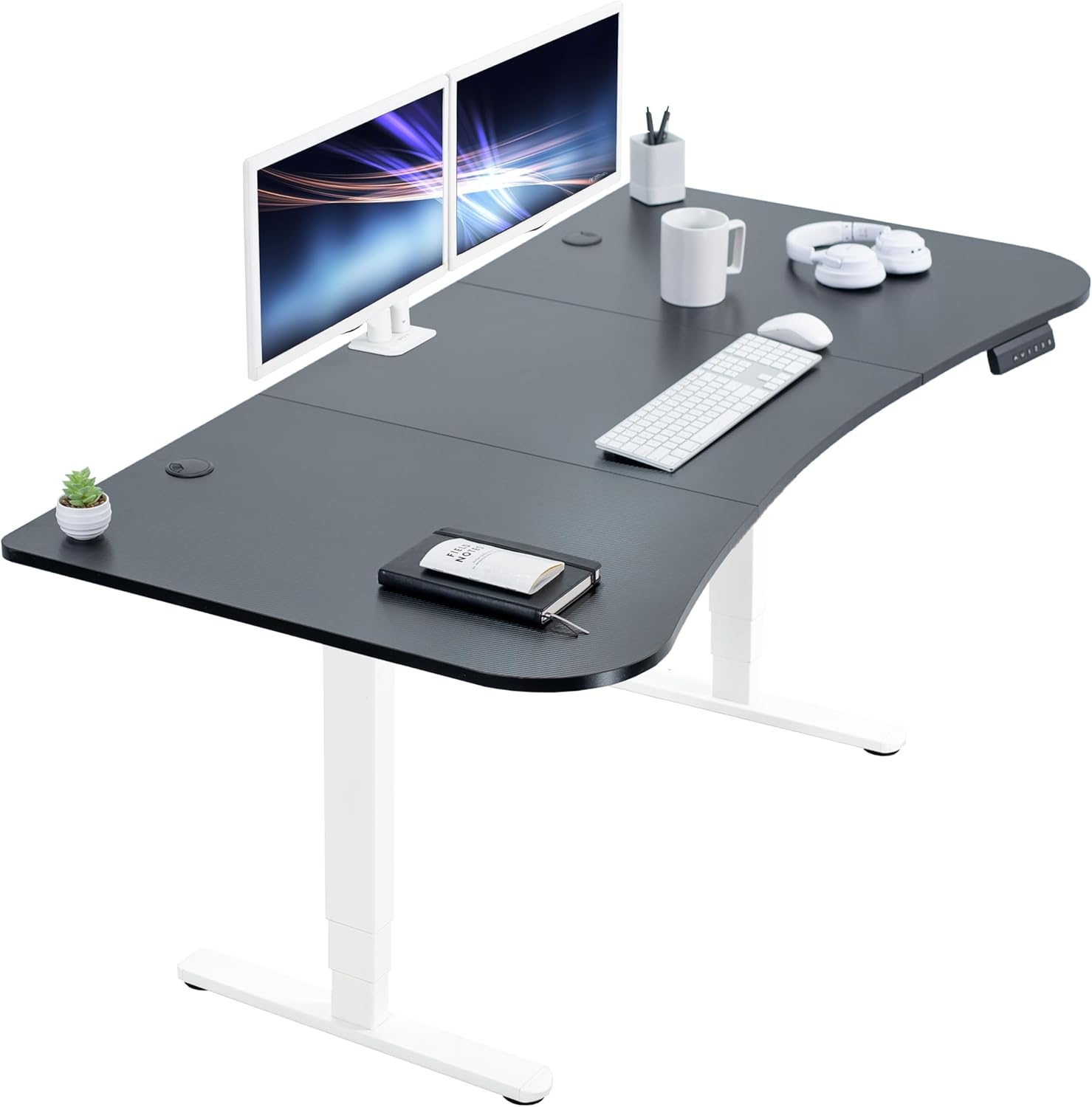 VIVO Electric Dual Motor Standing Desk with Memory Height Adjustment