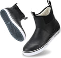 Furuian Men's Deck Boots with Fuzzy Lining - Warm Waterproof Winter