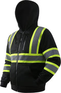 Hi-Vis Safety Sweatshirt Hoodie for Men Women - Reflective Class 3