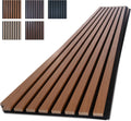 NeatiEase Wood Slat Wall Panels 4-Pack - Acoustic Teak Panels