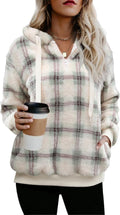 Nirovien Womens Sherpa Pullover Oversized Fuzzy Hoodie - Cozy Warm zip