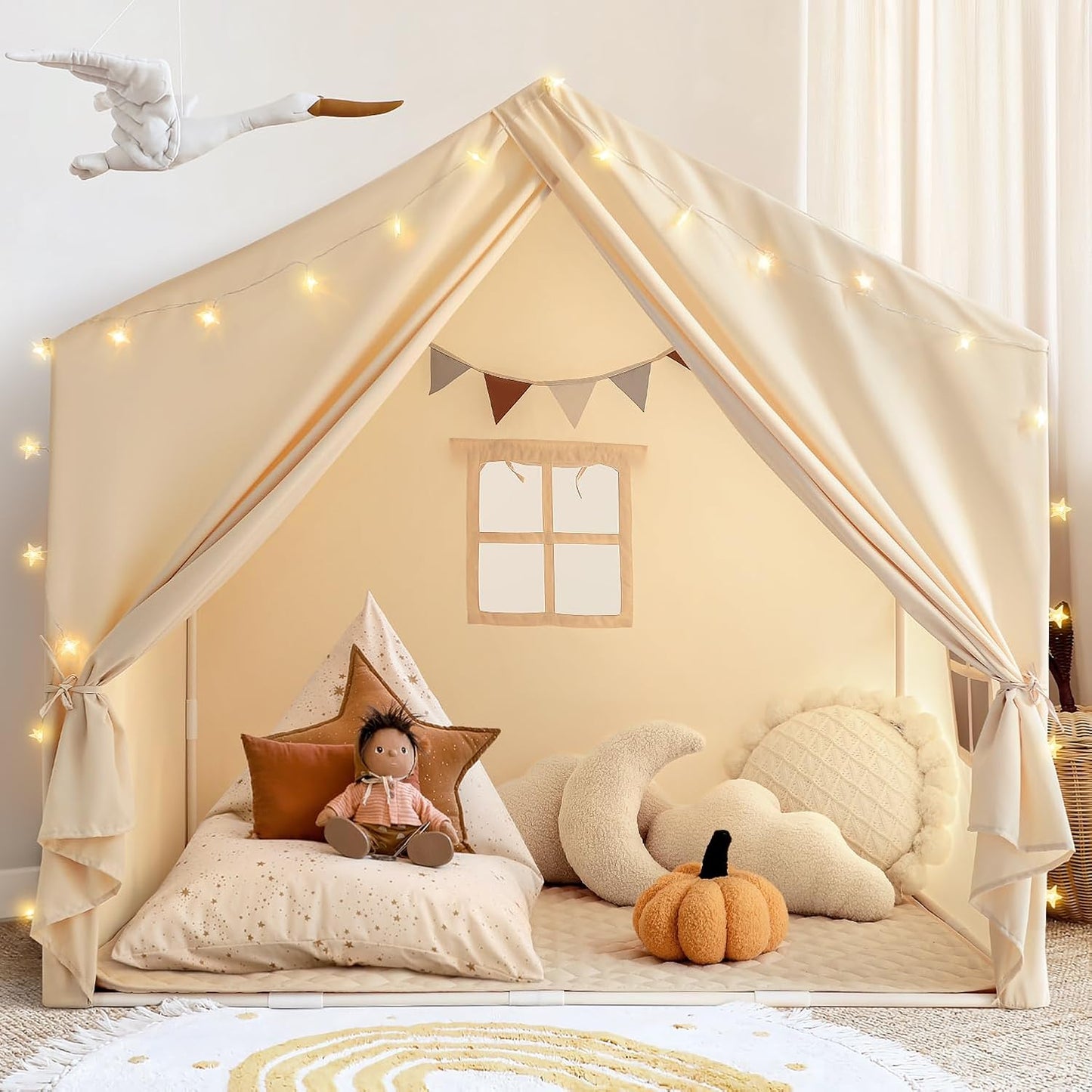 Kids Play Tent with Padded Mat for Indoor and Outdoor Fun