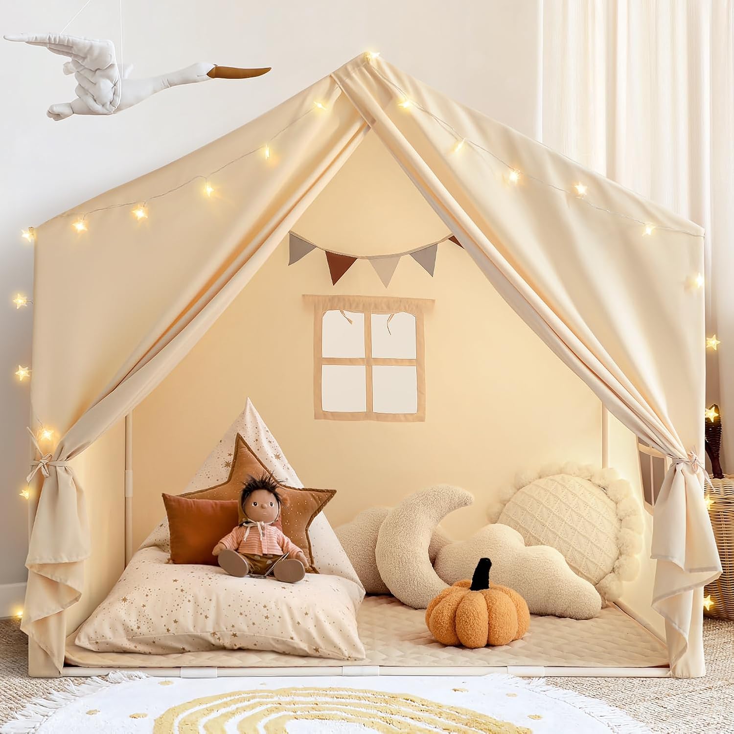 Kids Play Tent with Padded Mat for Indoor and Outdoor Fun