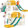 8 in 1 Toddler Slide Indoor Playground - Compact Playset for 1-3 Year