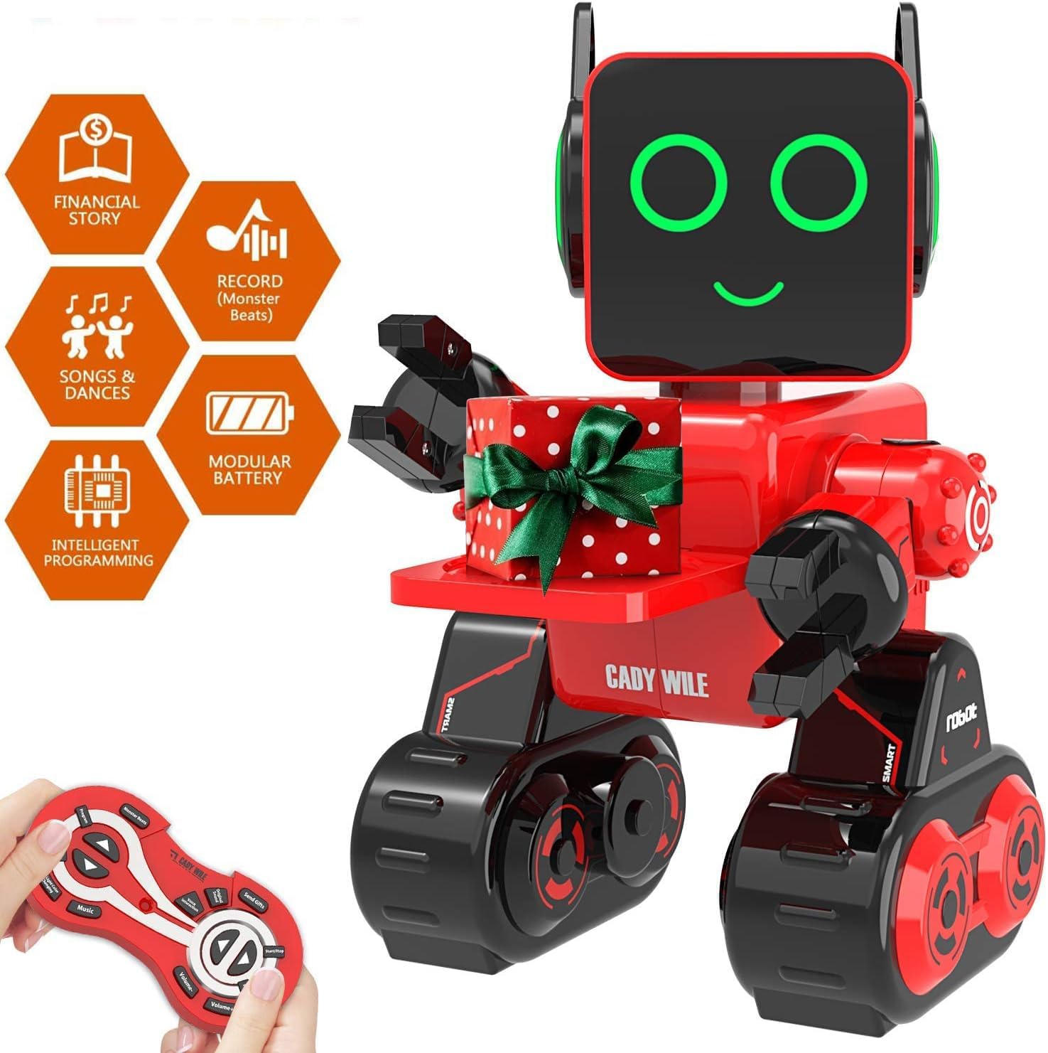 Interactive RC Robot Toy - Remote Control, Intelligent Programming, Music & Dance Fun!