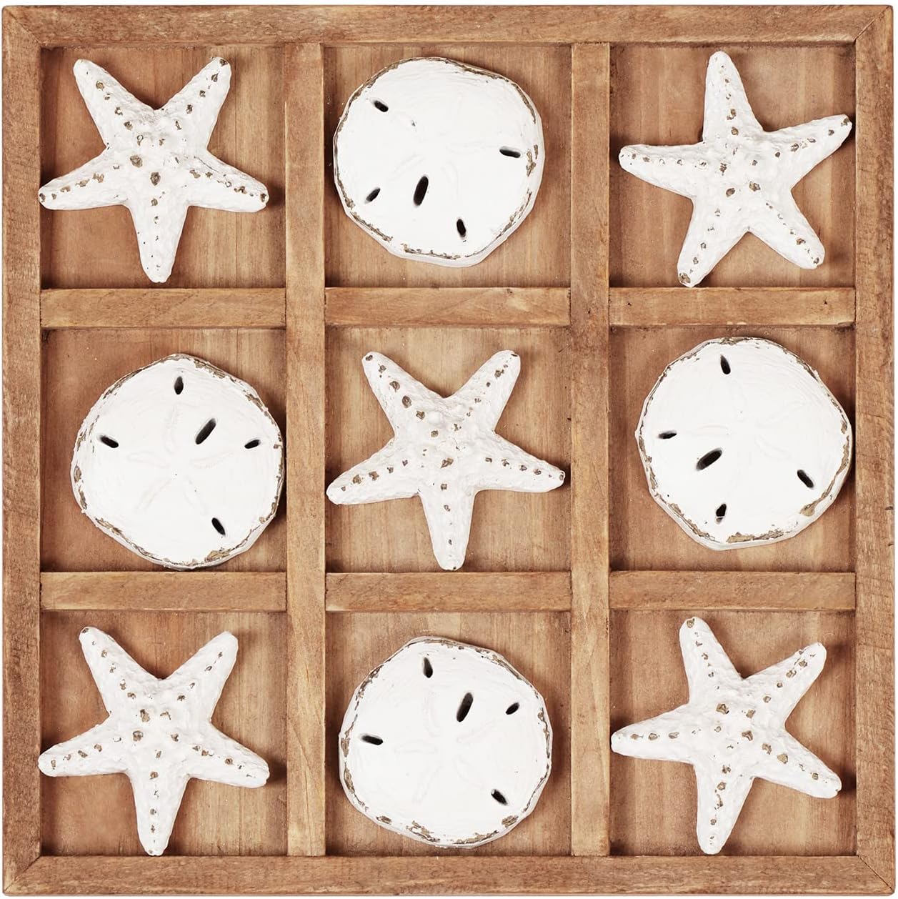 Nautical Beach Tic Tac Toe Game for Coastal Home Decor