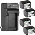 Kastar 4-Pack Battery and AC Wall Charger Replacement for JVC