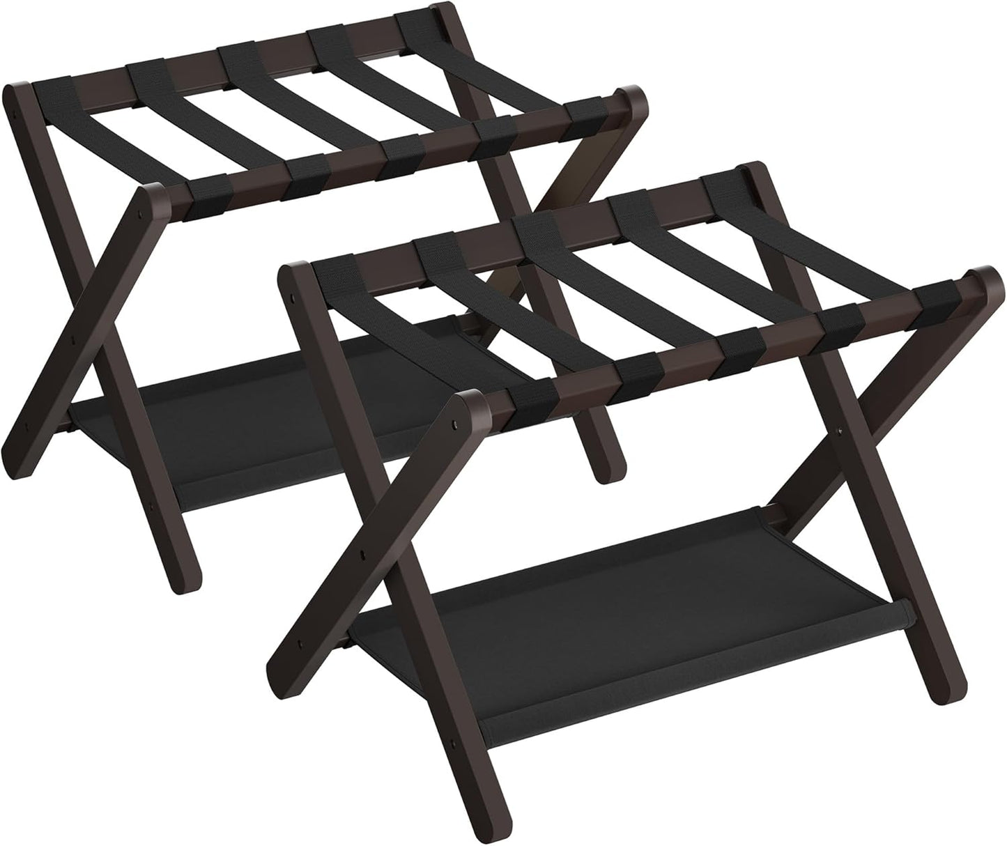 SONGMICS Luggage Rack Set of 2 Folding Suitcase Stand for Guests