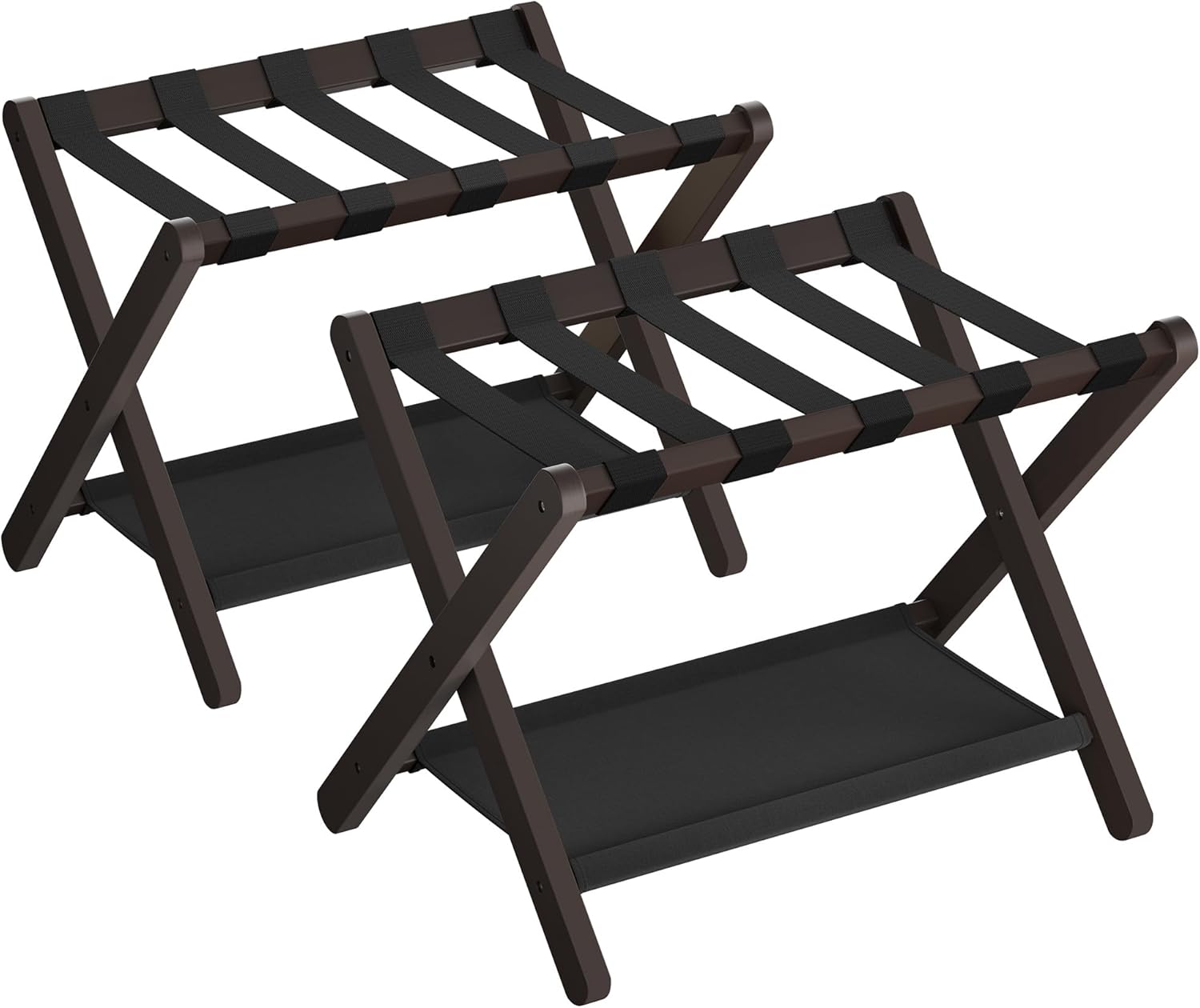 SONGMICS Luggage Rack Set of 2 Folding Suitcase Stand for Guests