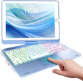 Baisla iPad 9th Gen Case with Keyboard 10.2 in - Trackpad & Rainbow