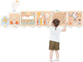 Train Activity Wall Busy Board for Toddlers - 12-in-1 Montessori Play