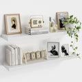 Pine Floating Wood Shelves 36 in x 8 in x 1.38 in - Heavy Duty Set