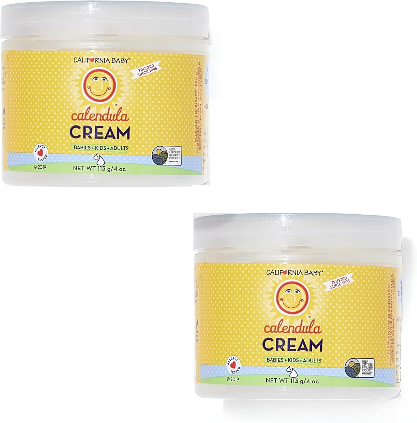 California Baby Calendula Cream Duo | Gentle Lavender Lotion | Sensitive Skin Soother
