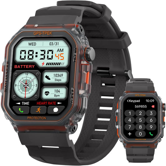 Leeyalan Military Smart Watch: Answer/Make Calls, 100+ Sports Modes