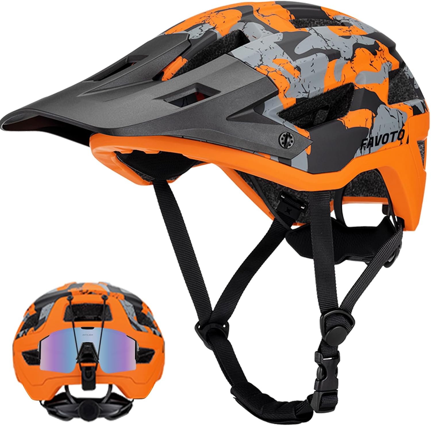 Favoto Mountain Bike Helmet for Adults - Lightweight & Safe