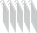 25 Pack OK5STAR Steel Tent Stakes: Heavy-Duty Outdoor Anchors!