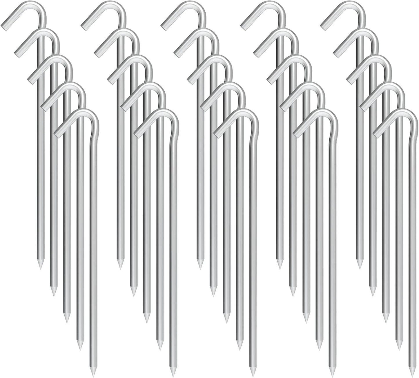 25 Pack OK5STAR Steel Tent Stakes: Heavy-Duty Outdoor Anchors!