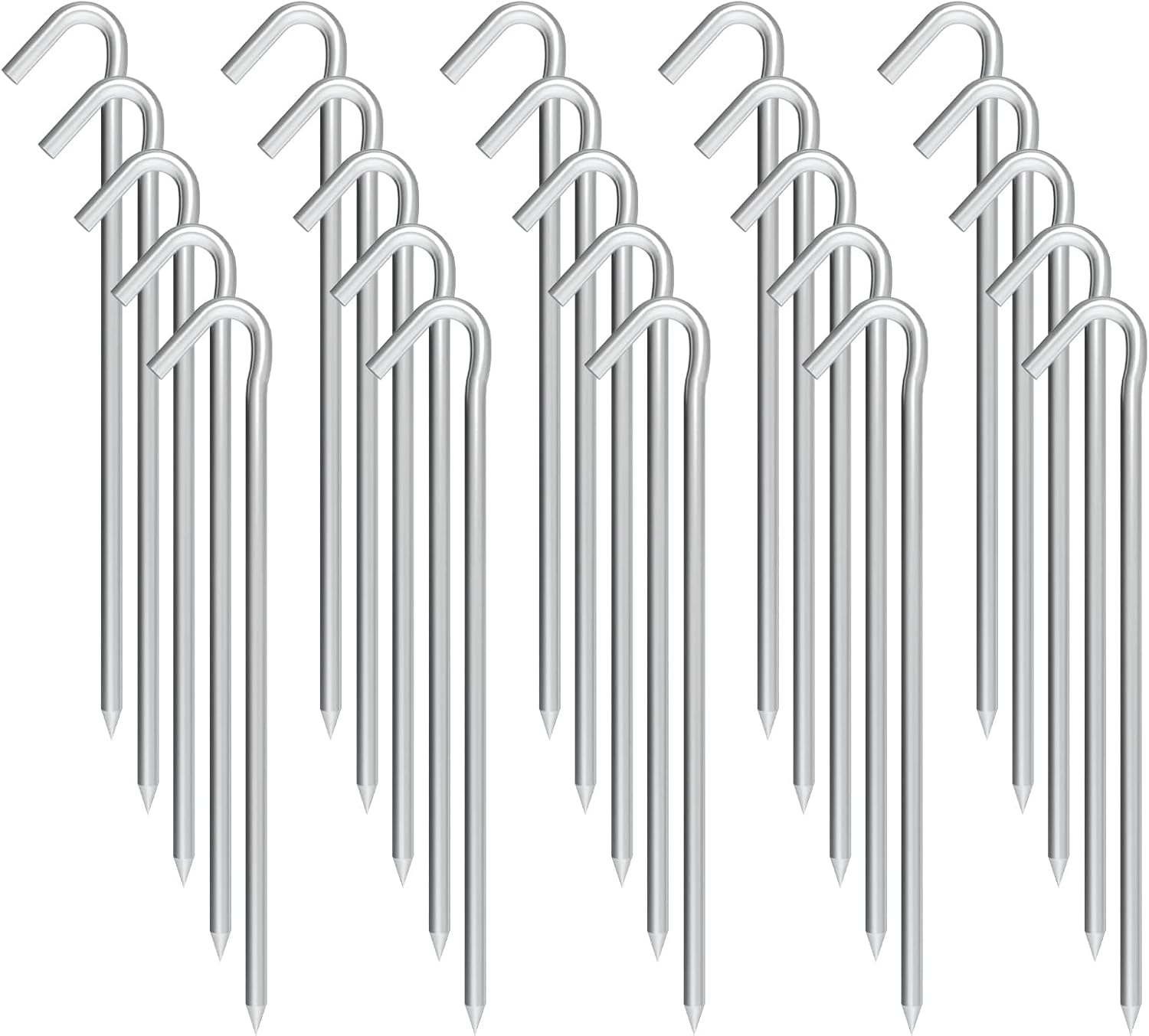 25 Pack OK5STAR Steel Tent Stakes: Heavy-Duty Outdoor Anchors!