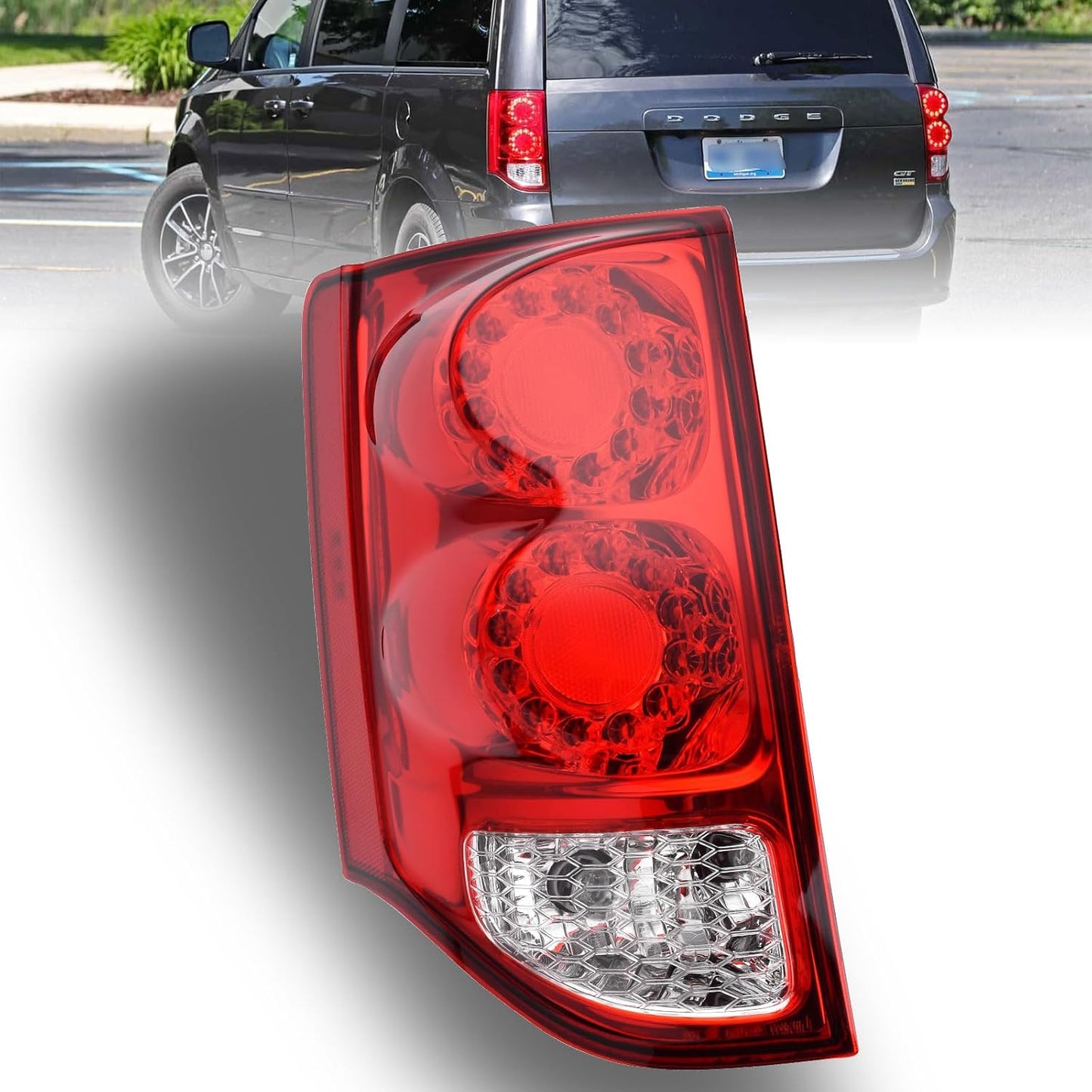 Nakuuly Tail Light for 2011-2020 Dodge Grand Caravan LED Assembly