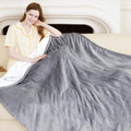 Electric Blanket Throw 50 in x 60 in - Soft Flannel Sherpa Heated